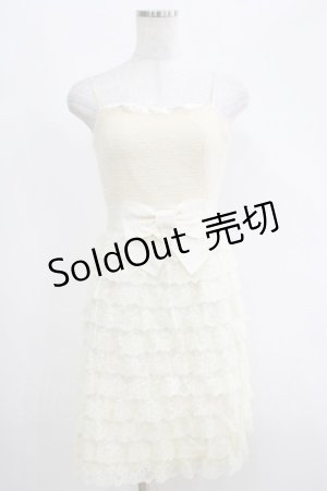 画像: JESUS DIAMANTE / レースリボンワンピース 38 アイボリー H-25-04-23-028-JE-OP-NS-ZH