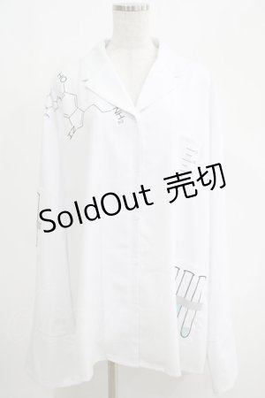 画像: IRO+IRO / 化学モチーフサイエンティストシャツ M 白 H-25-04-23-030-LO-BL-NS-ZH