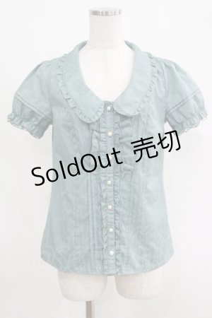 画像: axes femme / ストライプブラウス M グリーン H-25-04-23-032-AX-BL-NS-ZH