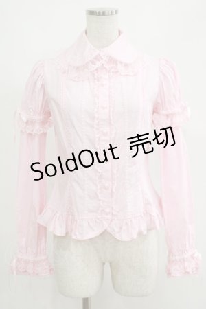 画像: Angelic Pretty / プリンセスレースジャボブラウス Free ピンク H-25-04-23-033-AP-BL-NS-ZH