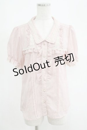画像: axes femme / ストライプブラウス M ピンク H-25-04-23-039-AX-BL-NS-ZH