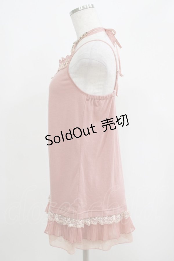 画像2: axes femme / 裾プリーツキャミソール M ピンク H-25-04-23-054-AX-TO-NS-ZH (2)
