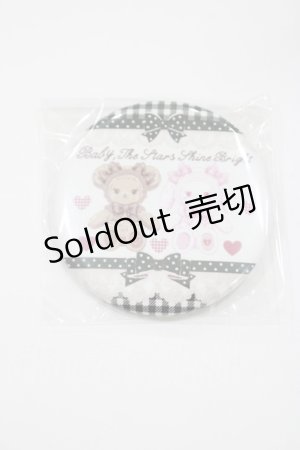 画像: BABY,THE STARS SHINE BRIGHT / くみゃちゃんのSweet Heart Check柄缶バッジ  ブラック H-25-04-23-060-BA-AC-NS-ZH