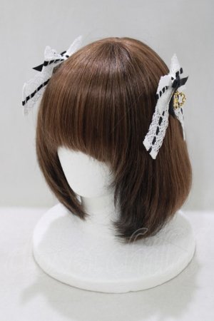 画像: BABY,THE STARS SHINE BRIGHT / Strawberry Sweetheart Cakeレースリボンコーム  ブラック H-25-04-23-078-BA-AC-NS-ZH