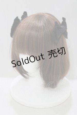 画像: BABY,THE STARS SHINE BRIGHT / 小さなプリンセスドロップのおリボンコーム  ブラック H-25-04-23-080-BA-AC-NS-ZH