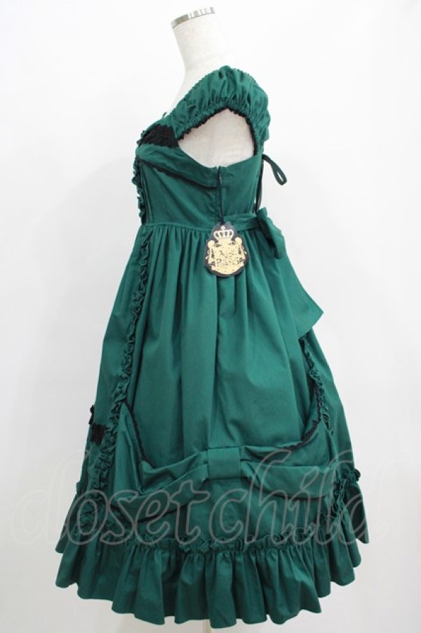 画像2: ALICE and the PIRATES / Dolly Ribbonミニ袖ジャンパースカート Free グリーン H-25-04-23-002-PA-OP-NS-ZH (2)