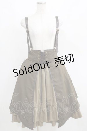 画像: Amavel / Steampunk Gearレイヤードスカート FREE カーキ H-25-04-23-017-CA-SK-NS-ZH