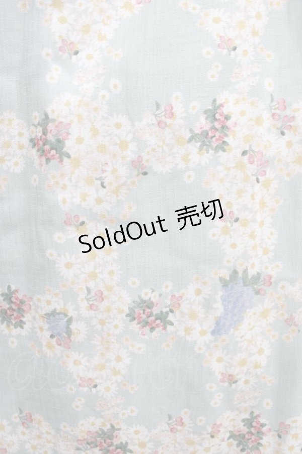 画像4: Fi.n.t / レース付け衿レトロフラワーチェック柄ワンピース Free SAX×WH H-25-04-23-018-CA-OP-NS-ZH (4)