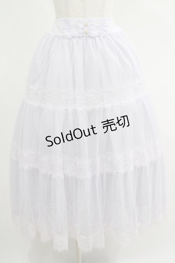 画像1: axes femme / ドットチュールロングスカート M ラベンダー H-25-04-23-020-AX-SK-NS-ZH (1)
