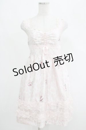 画像: JESUS DIAMANTE / シシリアワンピース 38 バルドーヒョウ薔薇ピンク H-25-04-23-024-JE-OP-NS-ZH