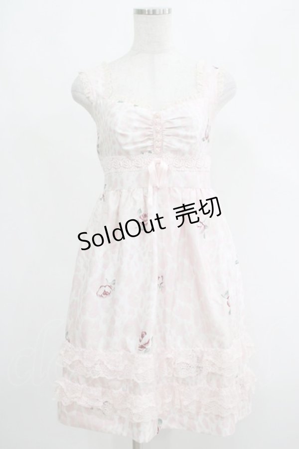 画像1: JESUS DIAMANTE / シシリアワンピース 38 バルドーヒョウ薔薇ピンク H-25-04-23-024-JE-OP-NS-ZH (1)