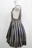 画像2: Jane Marple / Regimental stripeのジャンパースカート  グレー×ネイビー H-25-04-24-030-JM-OP-KB-ZT159 (2)