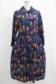 画像1: Jane Marple / Little tassel dollsのDayドレス F ブルーグレイ H-25-04-24-004-JM-OP-KB-ZT162 (1)