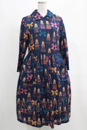 画像: Jane Marple / Little tassel dollsのDayドレス F ブルーグレイ H-25-04-24-004-JM-OP-KB-ZT162