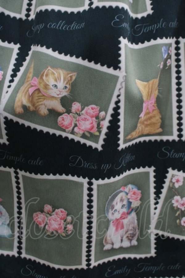 画像4: Emily Temple cute / Kitten Stamp Collectionキャミソールワンピース  グリーン H-25-04-24-035-ET-OP-KB-ZH (4)