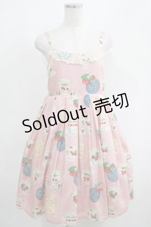 画像: Leur Getter / フルーツティータイムキャミワンピース  ピンク H-25-04-24-039-LU-OP-KB-ZH