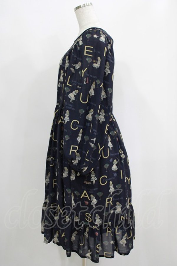 画像2: Jane Marple / The nursery Alice tunic dress  ネイビー H-25-04-24-042-JM-OP-KB-ZH (2)