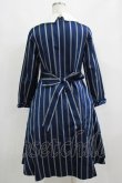 画像3: Jane Marple / Ribbon stripe jacquardのパブリックドレス  ネイビー H-25-04-24-043-JM-OP-KB-ZT160 (3)