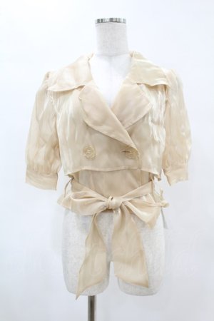 画像: Melt the lady / シースルーショートトレンチトップス Free ベージュ H-25-04-24-1044-PU-BL-NS-ZH