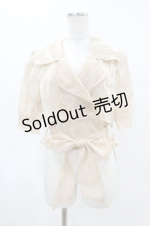 画像: Melt the lady / シースルーショートトレンチトップス Free ベージュ H-25-04-24-1044-PU-BL-NS-ZH