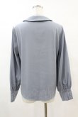 画像2: an another angelus / カリグラフィーローズ刺繍衿ブラウス Free L/BLUE H-25-04-24-1048-CA-BL-NS-ZH (2)