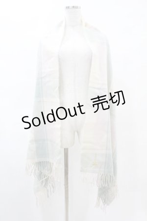 画像: Fi.n.t / エッフェル塔刺繍入りチェックストール Free BEIGE×BLUE H-25-04-24-1061-CA-TO-NS-ZH
