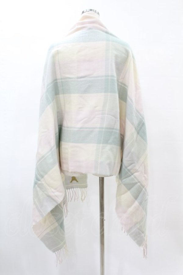 画像2: Fi.n.t / エッフェル塔刺繍入りチェックストール Free BEIGE×BLUE H-25-04-24-1061-CA-TO-NS-ZH (2)