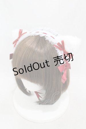 画像: Jamie エーエヌケー / ネコちゃんヘッドドレス  オフ H-25-04-24-1004-LO-AC-NS-ZH