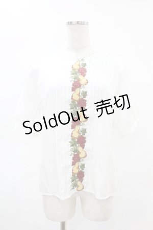 画像: Fi.n.t / フロントヴィンテージフルーツ刺繍ブラウス Free OFF WHITE H-25-04-24-1038-CA-BL-NS-ZH