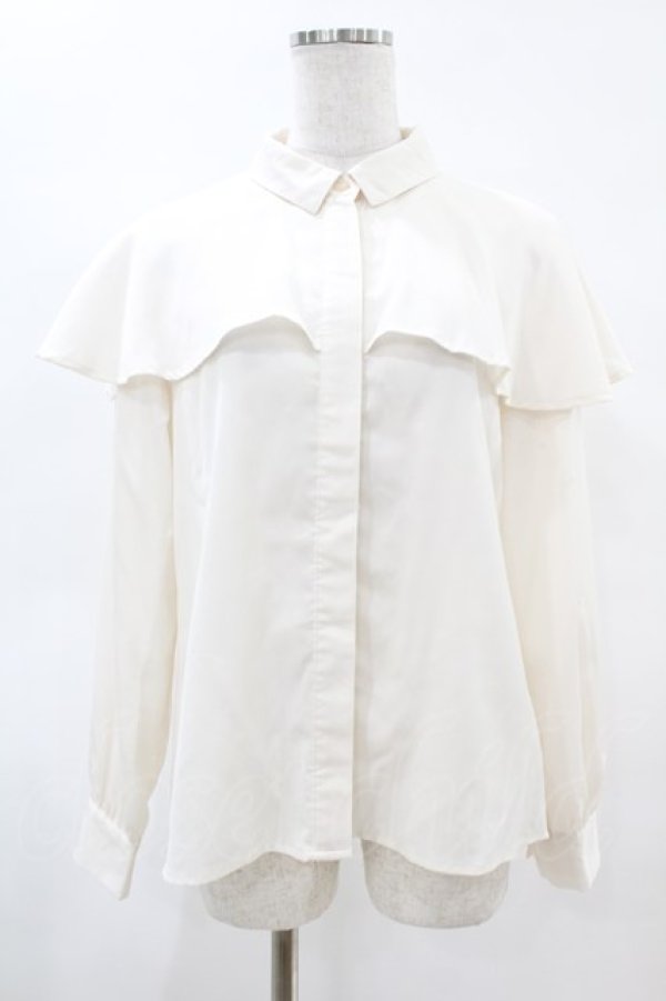 画像1: an another angelus / フレアーケープシャツ Free OFFWHITE H-25-04-24-1039-CA-BL-NS-ZH (1)