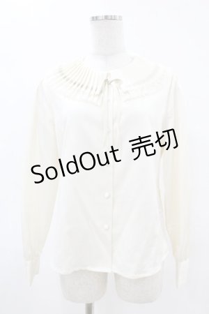 画像: an another angelus / リボンタイ付きプリーツカラーブラウス Free OFF WHITE H-25-04-24-1040-CA-BL-NS-ZH