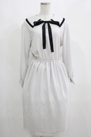 画像: MILK / Sailor dress  ペールグレー H-25-04-24-054-ML-OP-KB-ZH