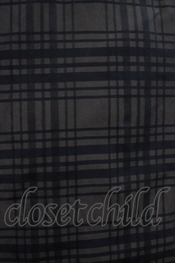 画像4: Jane Marple / Memory shadow check shirring dress  ブラック H-25-04-24-059-JM-OP-KB-ZT010 (4)