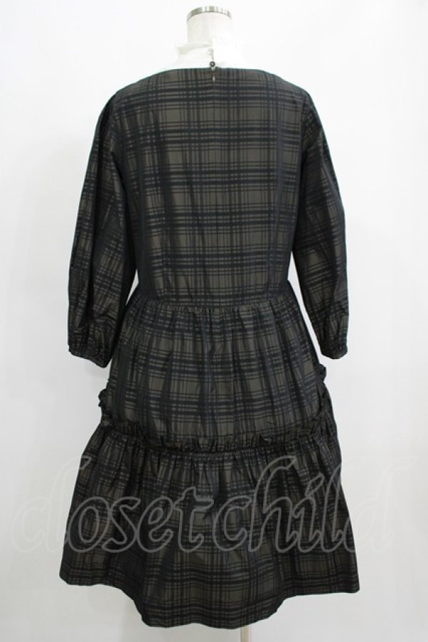 画像3: Jane Marple / Memory Shadow Checkレイヤードドレス  ブラックチェック H-25-04-24-060-JM-OP-KB-ZT022 (3)