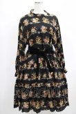 画像1: Jane Marple / Jubilee flowersミニドレス  ブラック H-25-04-24-064-JM-OP-KB-ZH (1)