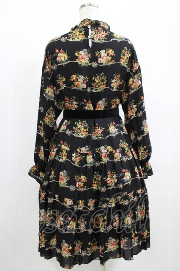 画像3: Jane Marple / Jubilee flowersミニドレス  ブラック H-25-04-24-064-JM-OP-KB-ZH (3)