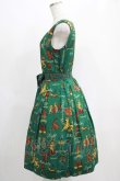 画像2: Jane Marple / Joyful crestのスクエアドレス  グリーン H-25-04-24-010-JM-OP-KB-ZT162 (2)
