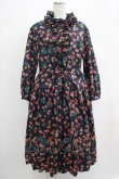 画像1: Jane Marple Dans Le Salon / Flowers of Jouy layered dress  ネイビー H-25-04-24-002-JM-OP-KB-ZH (1)