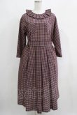 画像1: Jane Marple / アンデュラントチェックコレットドレス  マゼンタ H-25-04-24-014-JM-OP-KB-ZH (1)