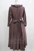 画像3: Jane Marple / アンデュラントチェックコレットドレス  マゼンタ H-25-04-24-014-JM-OP-KB-ZH (3)