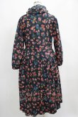 画像3: Jane Marple Dans Le Salon / Flowers of Jouy layered dress  ネイビー H-25-04-24-002-JM-OP-KB-ZH (3)