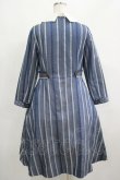 画像3: Jane Marple / Ribbon stripe jacquardのパブリックドレス  ブルーグレー H-25-04-24-021-JM-OP-KB-ZT022 (3)