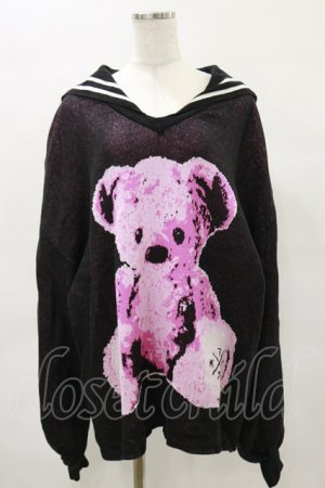 画像: TRAVAS TOKYO / Furry bear sailor collar knit プルオーバー  ピンク H-25-04-25-048-PU-TO-KB-ZT159