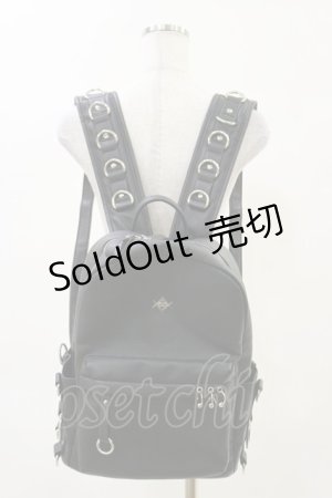 画像: REFLEM / PUレザーデザインバックパック  黒 H-25-04-25-006-PU-BG-KB-ZH