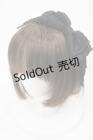 画像: ALICE and the PIRATES / ローズフリルグログランカチューシャ  ブラック H-25-04-25-1039-PA-AC-NS-ZH
