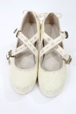 画像1: axes femme / クロスストラップレースパンプス M アイボリー H-25-04-25-1040-AX-SH-NS-ZH (1)