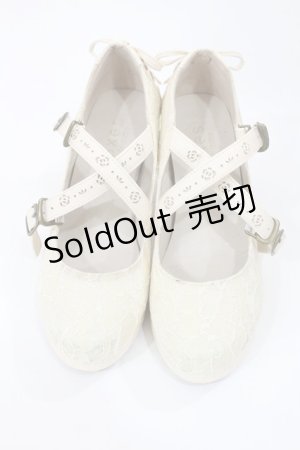 画像: axes femme / クロスストラップレースパンプス M アイボリー H-25-04-25-1040-AX-SH-NS-ZH