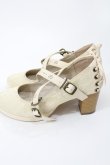 画像2: axes femme / クロスストラップレースパンプス M アイボリー H-25-04-25-1040-AX-SH-NS-ZH (2)