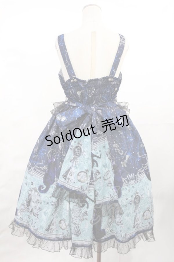 画像3: metamorphose / 黒猫と魔法の地図リボンジャンパースカート サイズ1 ネイビー H-25-04-25-1005-ME-OP-NS-ZH (3)