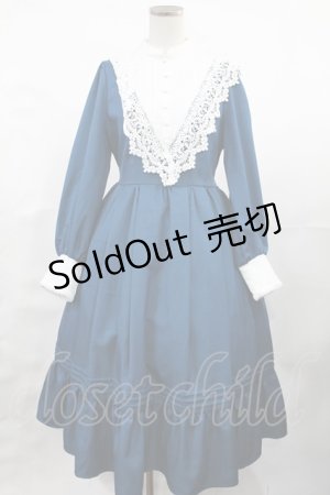 画像: axes femme kawaii / クラシックドールワンピース M ブルー H-25-04-25-1009-AX-OP-NS-ZH